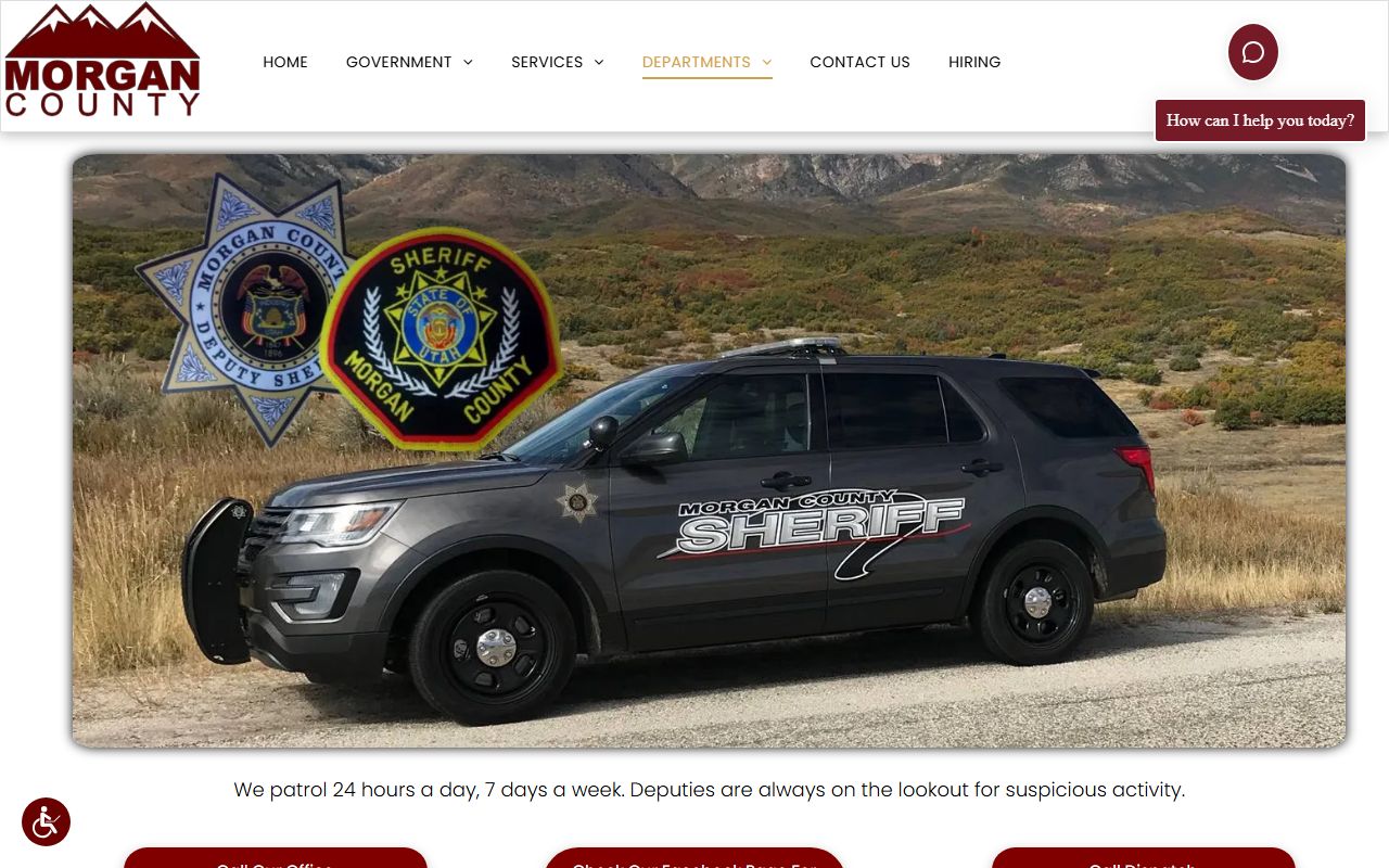 Morgan County Sheriff's Office Holding Cells custody and sheriff contact page